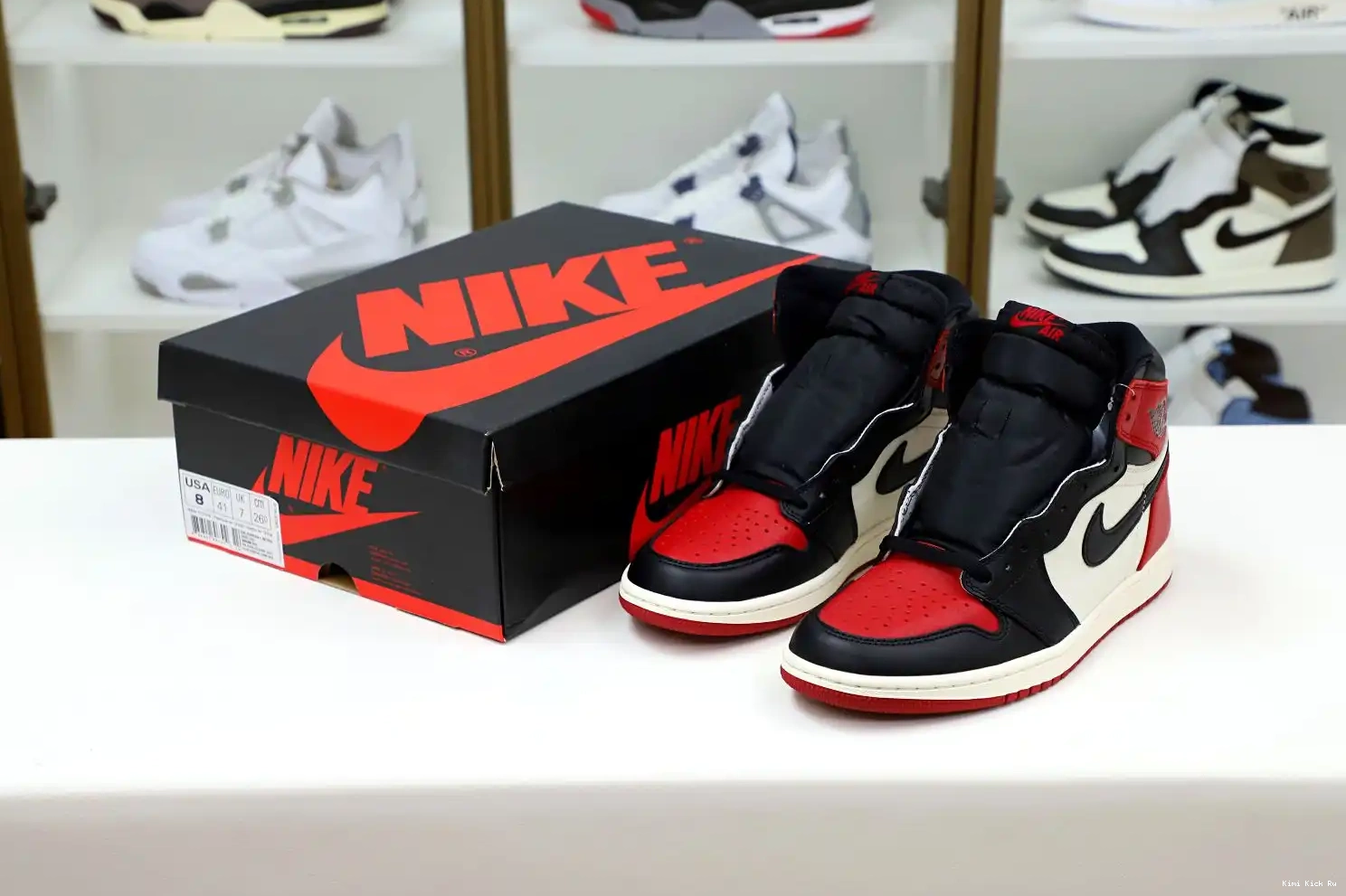 RETRO Kimikick TOE' 'BRED OG JORDAN AIR HIGH 1 0526